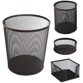 Resim Ark Metal Perfore Ofis Seti 4'lü çöp Kovası+3 Lü Masa Üstü Set 