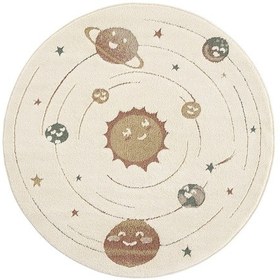 Resim Cool Halı Klein 02 Renkli Yuvarlak Çocuk Halısı Gezegen Figür Bebek Halısı Kalın Çocuk Odası Halısı 