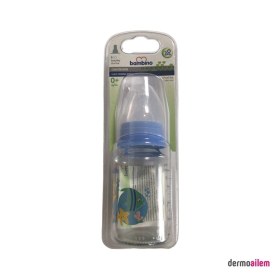 Resim Bambino Cam Biberon 125 Ml Mavi Balık Desenli B013 