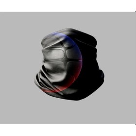 Resim Buffalo Basketbol Tasarımlı Motorcu Buff Maske Outdoor Boyunluk Unisex Bandana Siyah 