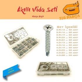 Resim Akıllı Vida Seti - Havşa Başlı - Ortanca Paket 310 Parça 