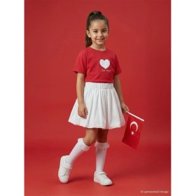 Resim Civil Girls Balon 4-9 Yaş Etek - Kırık Beyaz 
