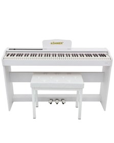 Resim KÖHNER SLP-225 WH Dijital Konsol Piyano, Bluetooth, Tuş Hassasiyeti, 88 Tuşlu (KULAKLIK VE TABURE) 