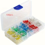 Resim 100 Adet 3mm LED Diyot Çeşitli Kiti, Arduino, Ekmek Tahtası Projeleri, Sert Bağlantılı, Düşük Gerilim ≤36V, Oda Elektrik Bileşenleri 