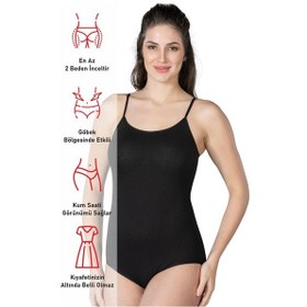 Resim Siyah Mı Emay 1415 Modal Cotton Çıtçıtlı İnce Askılı Body Siyah 