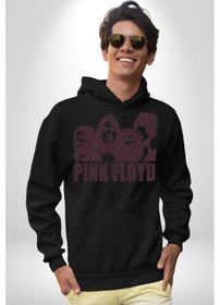 Resim Pink Floyd Kadın Erkek Siyah Kapüşonlu Sweatshirt Hoodie Siyah 