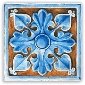 Resim Oscar Stone Decor Doğaltaş Baskılı Bardak Altlığı Tile Desen 10X10 Cm Stone Coaster Dsn34-3 