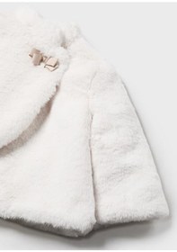 Resim Andywawa Mayoral Kız Bebek Kürkü Mont 2477 White 