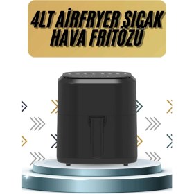 Resim İlk El Grup 4l Airfryer Hazneli Hava Fritözü Yağsız Fritöz Taşınabilir Fırın Işlevi Gören Pratik 