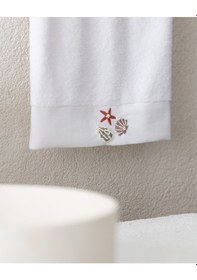 Resim Madame Coco Ethe Nakışlı %100 Pamuk Yüz Havlusu - Beyaz - 50x76 Cm 8684427212387 Beyaz 