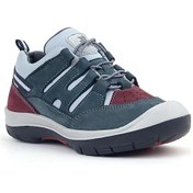 Resim Rakerplus Hakiki Deri Gri Bordo Lastik Bağcıklı Çocuk Outdoor Ayakkabı Gri 
