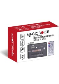 Resim Magicvoice MV-14907 USB-SD-AUX-Bluetooth Kumandalı Ekranlı Oto Teyp Çevirici Dijital Player Board 
