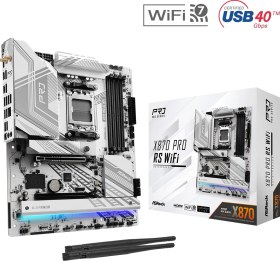 Resim Asrock X870 Pro Rf Wıfı7 Ddr5 Hdmı-Dp Typec Pcıe 5.0 Am5 Atx 