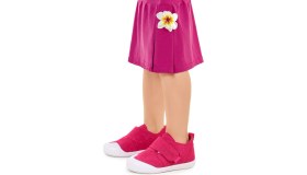 Resim Kiko Kids Cırtlı Kız Çocuk Günlük Ayakkabı Fuşya Tekstil Düz Taban 130 gr 