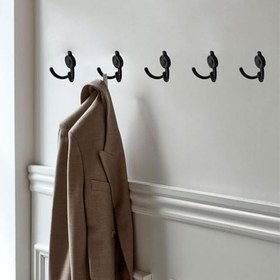 Resim Badem10 Hitit Askı Askılık Metal Siyah Vestiyer Duvar Askısı Dolap Elbise Askılığı 