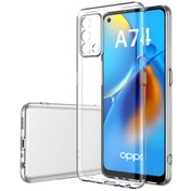 Resim Oppo A74 4G Kılıf Lüx Şeffaf Kamera Lens Korumalı Silikon Kılıf 