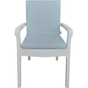 Resim Mirzade 6 Adet Elit Yüksek Arkalı Minder Duck Bezi-buz Mavi 001 