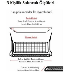 Resim Mandaş Süngersiz 3 Kişilik Salıncak Minder Seti Pamuklu Kumaş -yeşil Krem Yeşil 