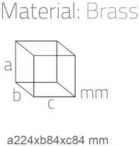 Resim System Tuvalet Fırçalığı Gold Renk 424X84X84 Mm 