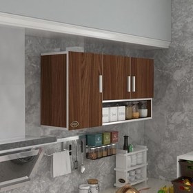 Resim Kenzlife hazır mutfak mirandus22 cvz 060 * 120 * 22 mutfak banyo dolabı kapaklı raflı 