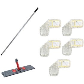 Resim Cod-ex Katlanır Aparat + Metal Vidalı Sap + Nemli Mop 5 x 50 CM 