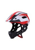 Resim Çocuk Bisiklet Kaskı Beyaz Ve Kırmızı Beyaz,kırmızı,siyah 