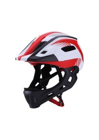 Resim Çocuk Bisiklet Kaskı Beyaz Ve Kırmızı Beyaz,kırmızı,siyah 