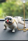 Resim Nayino Araç Içi Torpido Üzeri Simülasyon Pitbull Dekoratif Heykel (beyaz) 