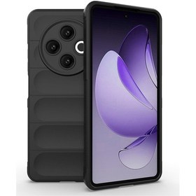 Resim Tecno Spark 30 4g Kılıf Elde Tutma Kolaylıkla Kaydırmaz Kenar Line Dizayn Optietnik Kapak Siyah 