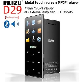 Resim Springsun Ruizu D29 Metal Mp3 Çalar Mp4 Bluetooth Harici Hoparlör Siyah 8gb İle Video Oynatmayı Des 