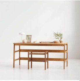 Resim Woodesk Elara Ahşap Çalışma Masası, Natural Renk Cpt4637-150 Naturel 
