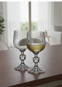 Resim Kristal Optikli Kahve Yanı Su Bardağı 150 Ml Beyaz 