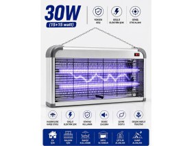 Resim Enshall 30W Elektrikli Uv LED Işıklı Zincir Askılı GLR KILL PEST Sivrisinek Öldürücü Sinek Kovucu Işık 