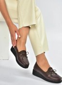 Resim V555075003 Kahverengi Hakiki Deri Comfort Ortopedik Taban Kadın Ayakkabı Kahverengi-hakiki Deri 