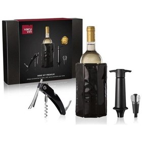 Resim Vacu Vin Premium Şarap Seti 4 Parça Hediye Kutulu Çok Renkli 