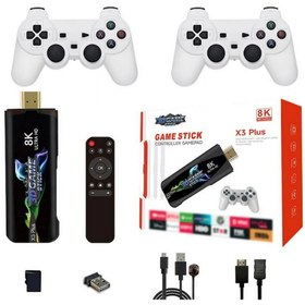 Resim 8K TV Stick 64 GB Retro Oyun Konsolu 20.000 Oyun, Çift Kollu, HDMI Atari TV Box 
