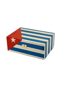 Resim Lubinski Cedar Puro Kutusu Humidor Cuba Flag 50s 
