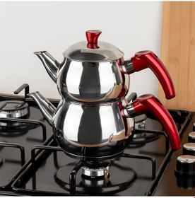 Resim Porsima 2 Nolu Dayanıklı Mini Boy Paslanmaz Çelik Çaydanlık Takım 