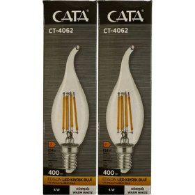 Resim Cata CT-4062 4W 3000K (Günışığı) E14 Duylu LED Kıvrık Buji (2 Adet) 