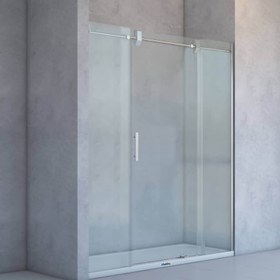 Resim Duvardan Duvara Duş Kabini | Paslanmaz Sürgü - 180-189cm / Krom / Sürgülü 