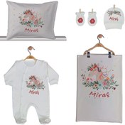 Resim Pia Baby Gl 1949 -02 Isme Özel Beşli Tulum Set 
