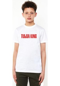 Resim Tshirthane Tulsa King Lettern Beyaz Çocuk Bisikletyaka Tshirt Beyaz 