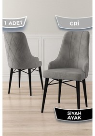Resim Canisa Concept Neta Serisi, 1.sınıf Babyface Kumaş Gri Sandalye, Siyah Gürgen Ayak Sandalye Gri Ayakları Siyah 