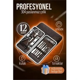 Resim Bfs Manikür Seti Pedikür Kulak Yüz Bakım Kiti Profesyonel 304 Çelik Krom 