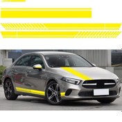 Resim Sones D-936 Şerit Desenli Araba Modifiyeli Dekoratif Etiket Sarı 