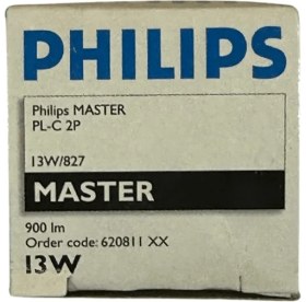 Resim Philips Master 13W 827 2700K (Sarı Işık) 2 Pinli G24D-1 Duylu Plc Ampul 