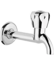 Resim Klasik Musluk Uzun Başlık Kırmızı Sıcak Su Topbaş Topaç Koç Başlık Duvardan Tek Giriş 