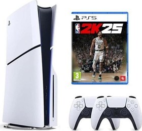 Resim Playstation 5 Slim 1TB ( İthalatçı garantili ) + 2. kol Dualsense + PS5 NBA 2k25 