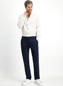 Resim Kiğılı Relaxed Fit Rahat Kesim Likralı Kanvas / Chino Pantolon 