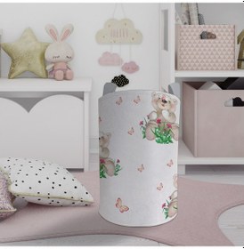 Resim Mekta Home Bebek Ve Çocuk Odası Ayıcık Ve Çiçek Desenli Oyuncak Sepeti Renkli Çok Renkli 